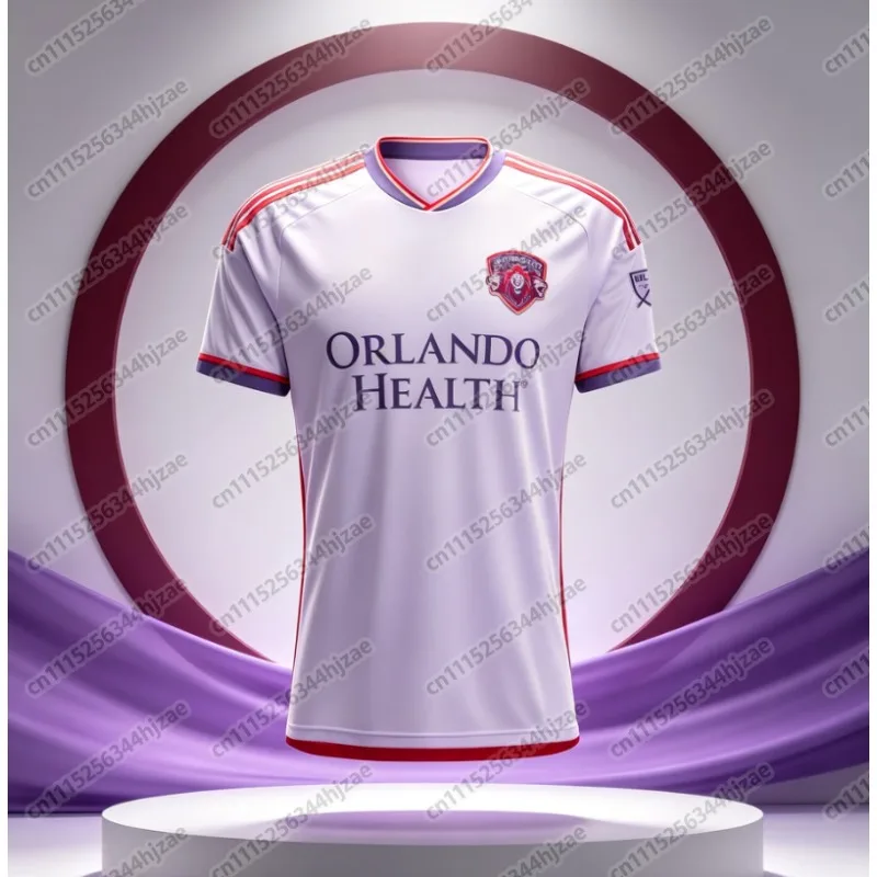 26-27 Orlando City Herren Fußballjacke Kurzarm Schnelltrocknend Fan Edition Match Training T-Shirt Sportbekleidung Family Edition – Detail 4