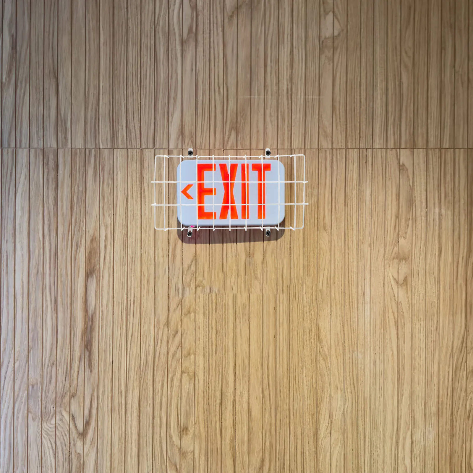 Exit Sign Light Protective Guard Stainless Steel Wall Mount Emergency Light Wire Cover Mall Theater