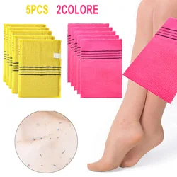 5 Pcs Korean Italy Asian Exfoliating Bath Washcloth Body Scrub Shower Soft Towel For Adults Coarse Grain Brush