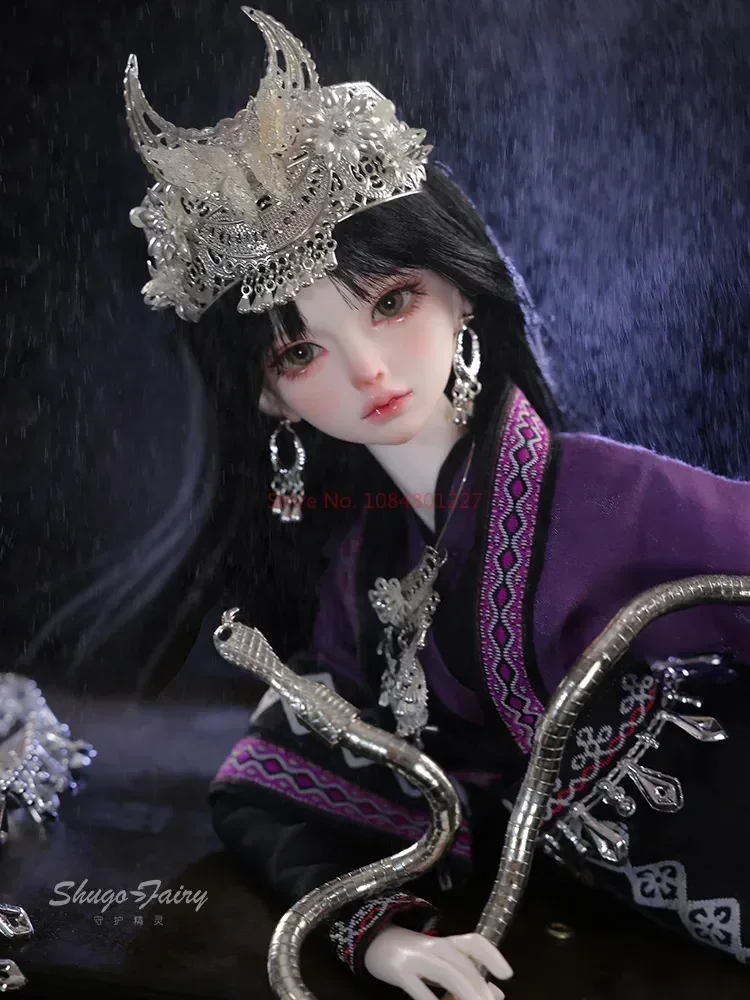 1/4 Bjd Doll Shugafairy Kaka Bubo Unique Minority Miao Girl  resin Figure Exquisite Collection Ball Jointed Dolls Kids Toy Gift