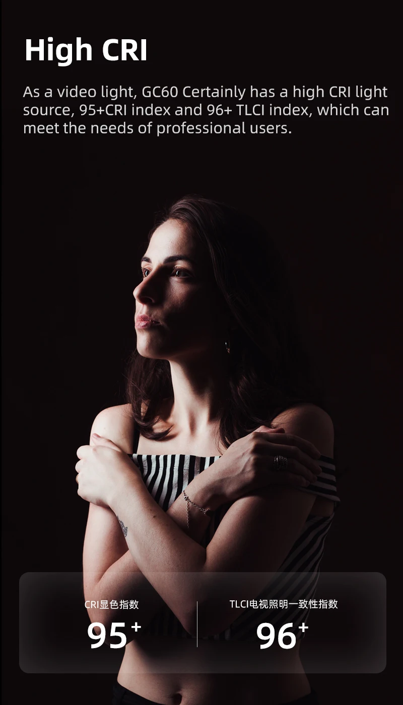 INKEE-GC60 LED 사진 조명, 2700-6500K, 비디오 라이트, 38400mAH 배터리 포함, 야외 촬영용 방수 스튜디오 사진 램프