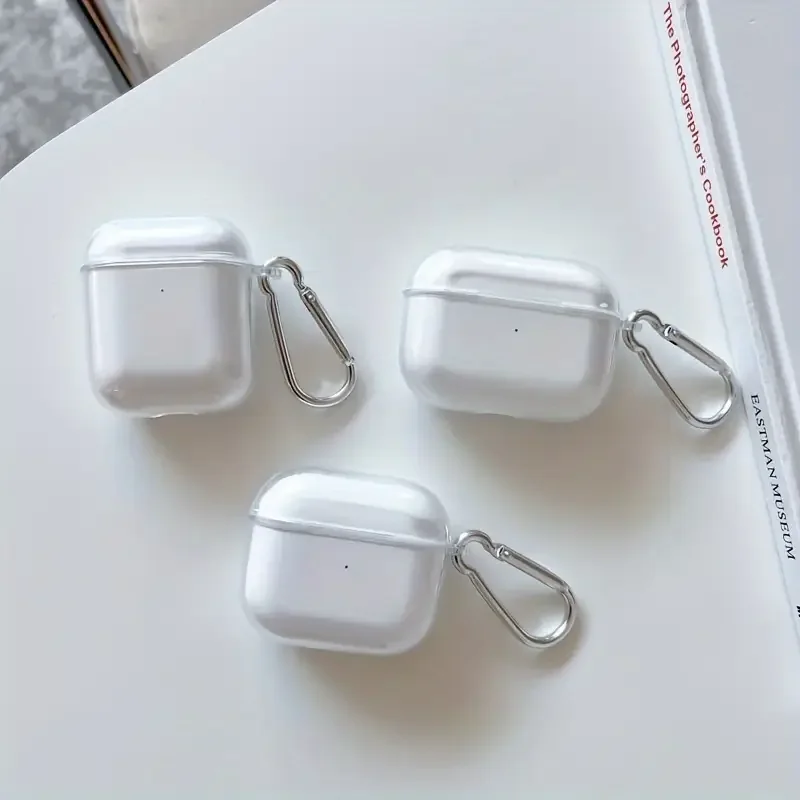 حافظة لهاتف Airpods Pro 2022 Airpods 4 2024 غطاء شفاف مقاوم للصدمات لأجهزة Airpods 1 2 3 2021 حافظة شل