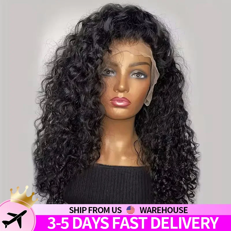 Curly Human Hair Wigs For Women Water Wave Lace Front Wig 13x4 13x6 Lace Frontal Deep Wave Wig 100% Human Hair Hd Lace Wigs