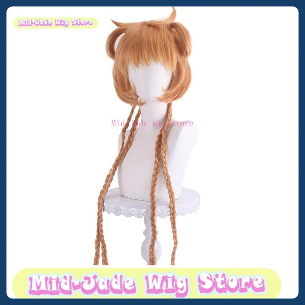 Tienda de pelucas de jade medio, peluca de Cosplay de Tokyo Cat Meow Meow Huang Buling, accesorios de disfraces de juegos de Anime, pelucas de juego de rol