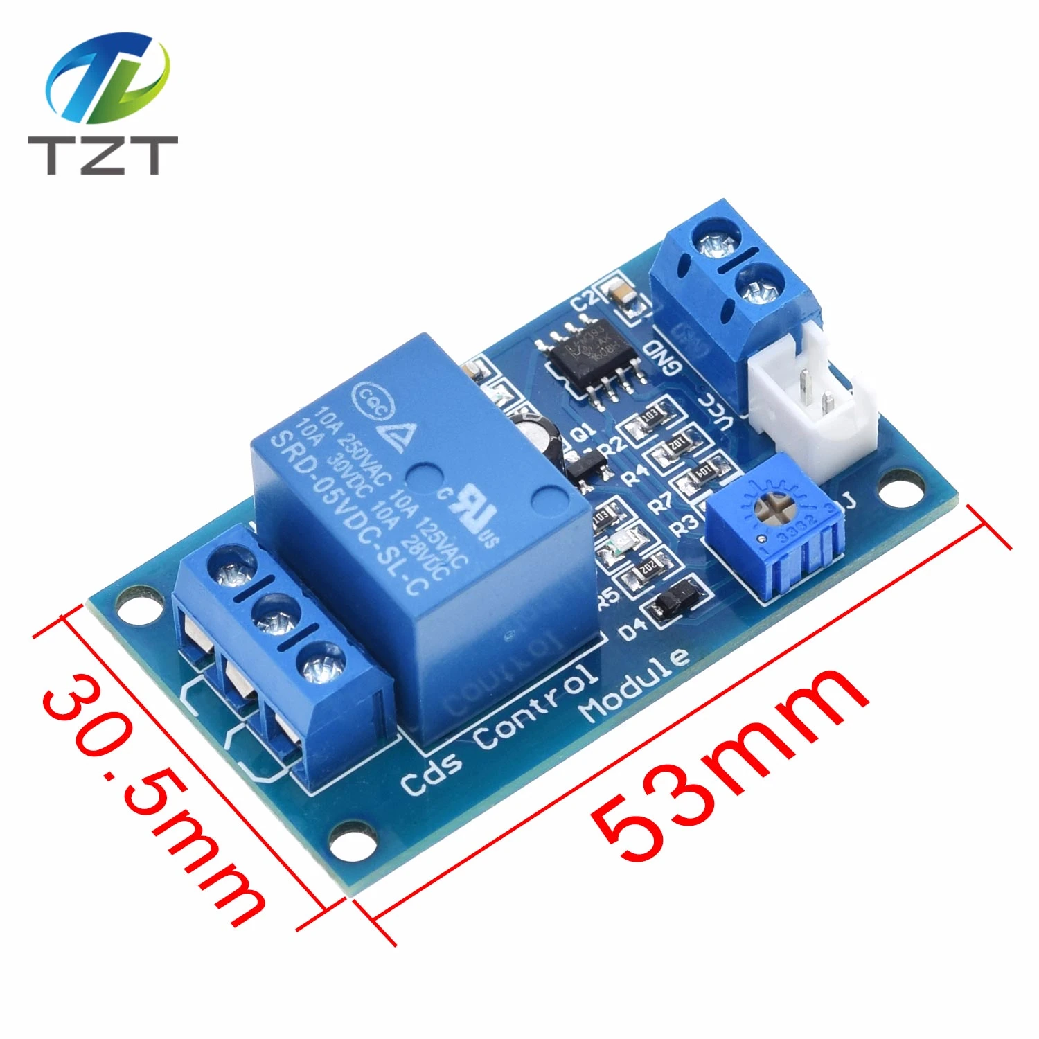 TZT XH-M131 DC 5V / 12V Light Control Switch Photoresistor Relay Module Detection Sensor 10A brightness Automatic Control Module