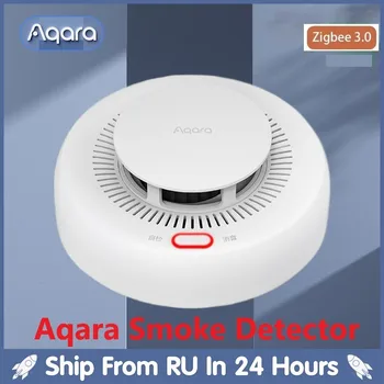 Aqara Sensore di fumo Allarme antincendio Rilevatore di monitor Zigbee 3.0 Avviso sonoro Sicurezza domestica Funziona con Xiaomi Mijia Home APP Homekit