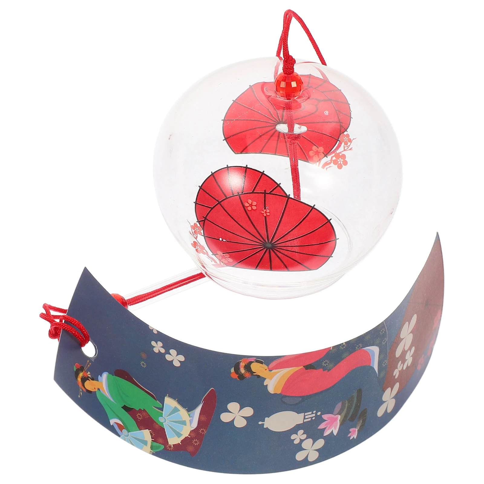 

Japanese Style Glass Wind Bell Vintage Colored Decorative Hanging Pendant for Garden Home Balcony Outdoor Decor