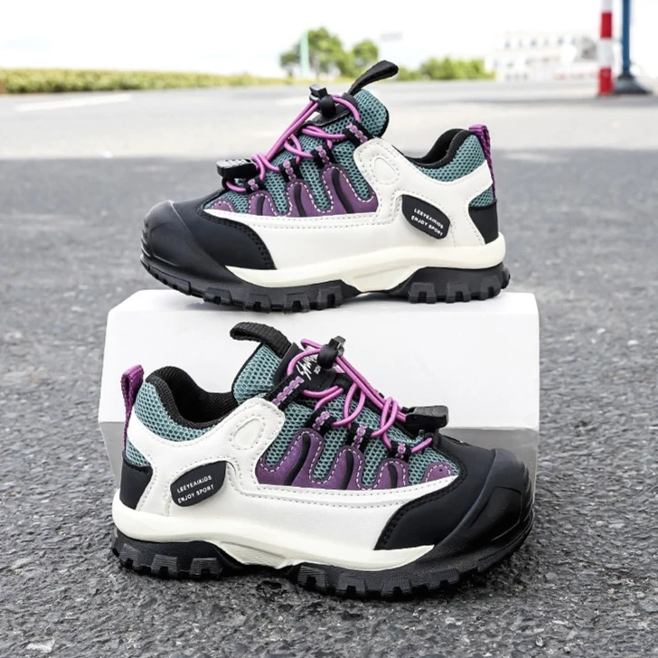 

Trendy Kids Hiking Shoes Breathable Mesh Durable Childrens Boy Sneakers Rubber Sole Comfortable Outdoor Activities Girls Shoes