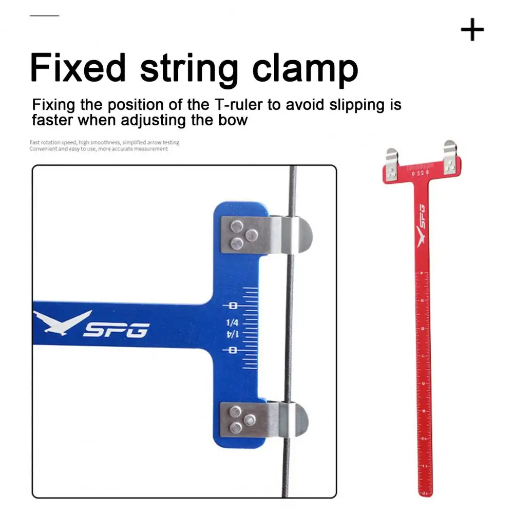 Herramienta de ajuste de arco en forma de T, accesorio de afinación de arco de tiro con arco, juego de reglas de ajuste, acero inoxidable, aluminio para recurvo