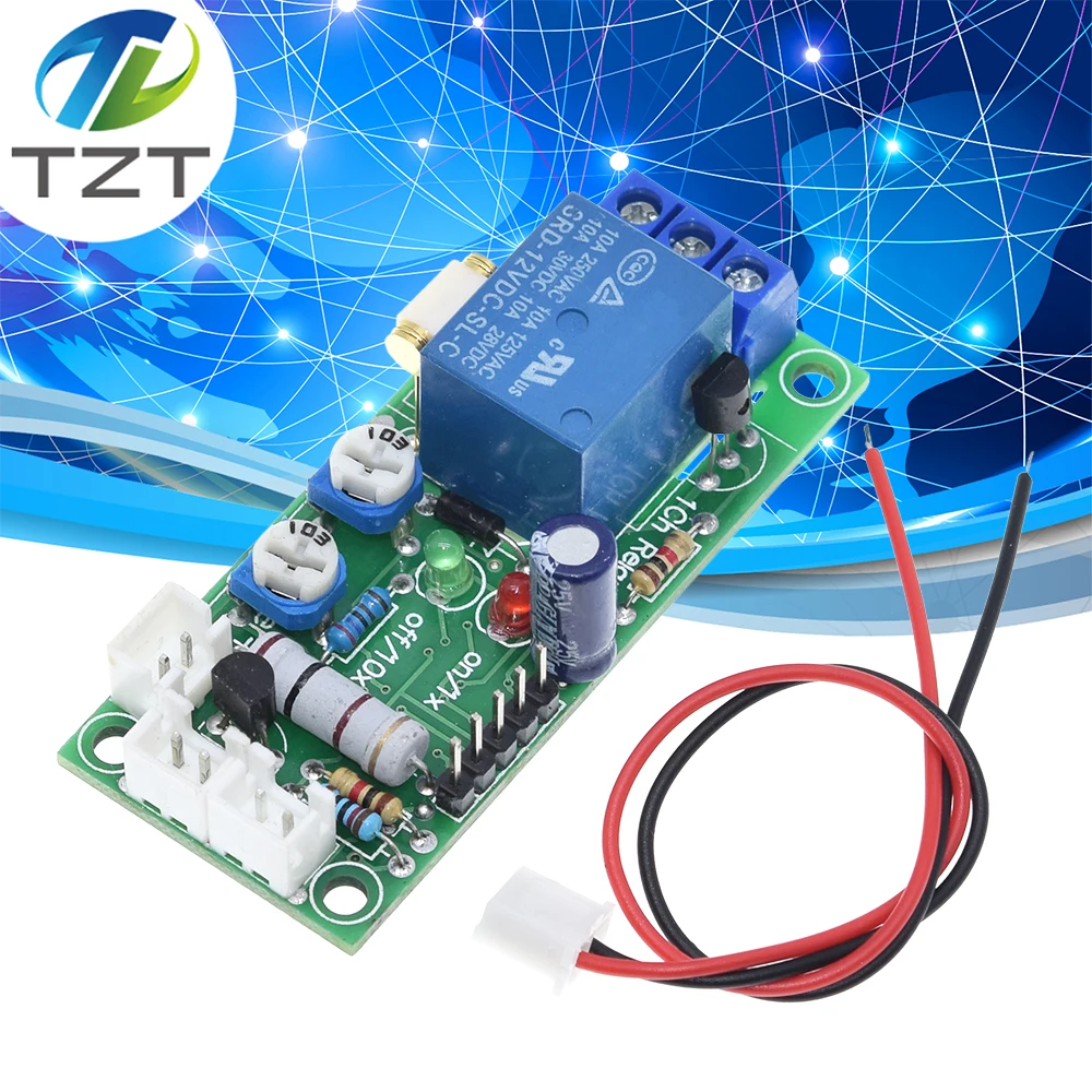 TZT  Vibration Module/ Vibration Sensors Relay Switch Sensitivity and The Time Delay Adjustable (D2A1) 12V for arduino