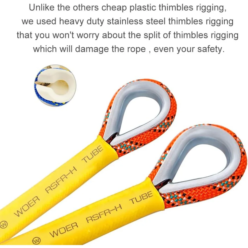 CQOutdoor クライミングロープ 静的ロッククライミングロープ エスケープロープ アイスクライミング用具 消防救助パラシュート