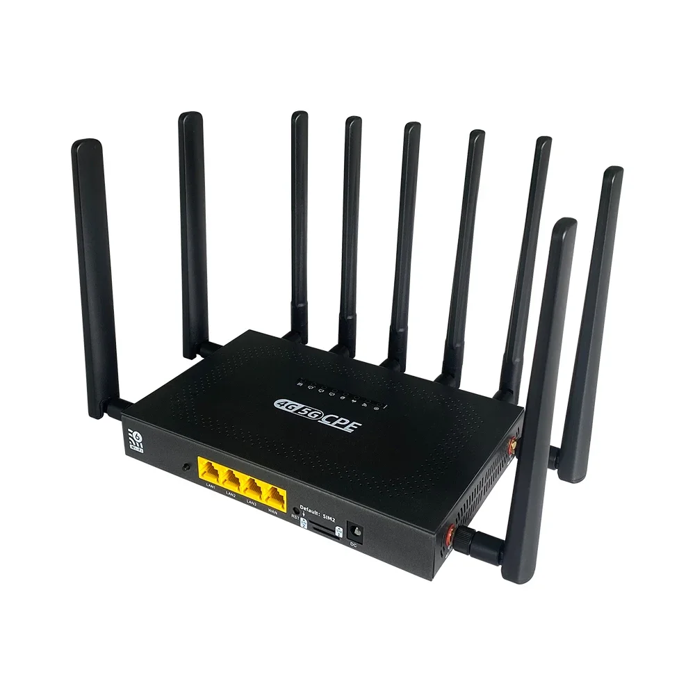 ZBT 5G Router WiFi6 3000Mbps Wifi Sim Card Gigabit LAN 1000Mbs 2.4GHz 5Ghz Dual Band 8 Antenna 5G NSA+SA 4×4 MIMO Home Office