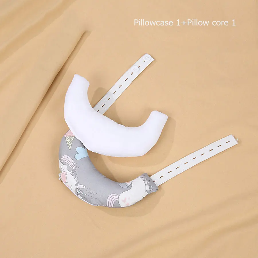 وسادة تصحيح Torticollis لتشكيل الرضع وسادة على شكل هلال للأطفال مع وسادة دعم للرقبة بإمالة الرأس