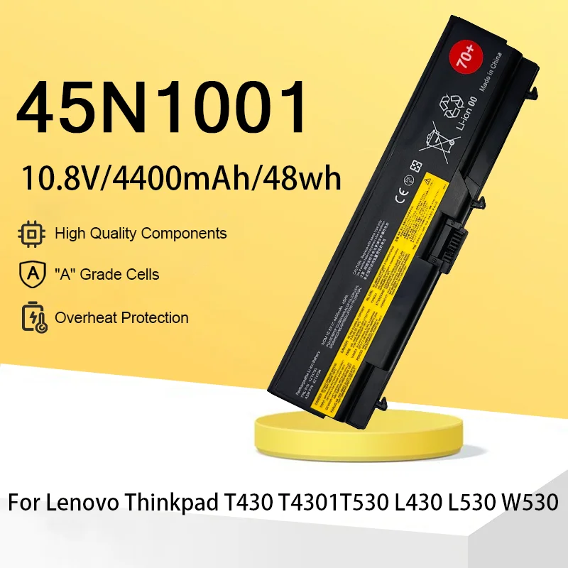 

70 + 45N1001 для Lenovo ThinkPad T430 T410 T410i T420 T420i T510i T520i 45N1000 45N1004 45N1005 аккумулятор для ноутбука