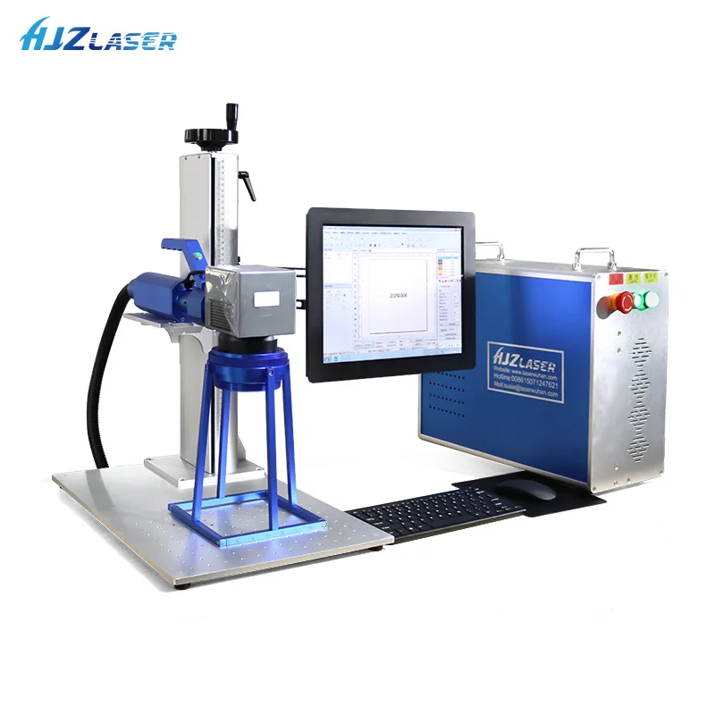 Handheld Engraving Machine For Metal HJZ Laser Desktop Model Fiber Laser Marking Machine 30w 50w 100w Ryacus Max JPT Source
