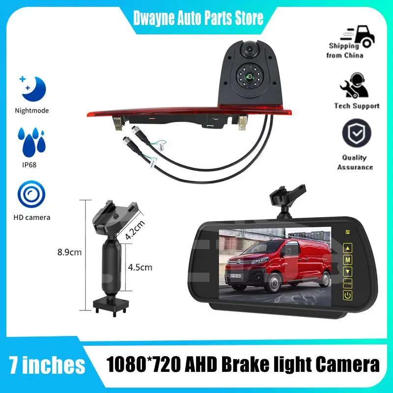 

Brake Light and reversing camera display kit for Ford Transit customized versions (2012-2015) - rearview camera without lights.