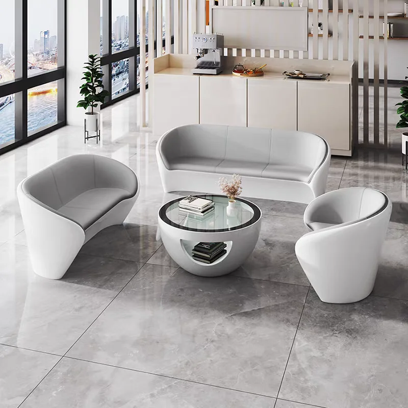 

Горячая распродажа: Глянцевый диван для салона красоты, прочная современная офисная мебель, 3-местный кожаный диван с лаковым покрытием и приставной столик