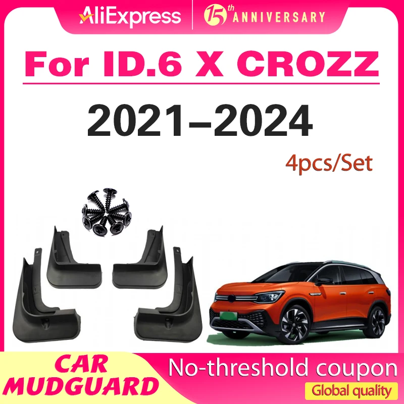 

Mudguards Fender for VW Volkswagen ID6X ID.6 CROZZ 2021-2024 Mudguard Wheels Mudflaps Splash Guard Mud Flap Car Accessories