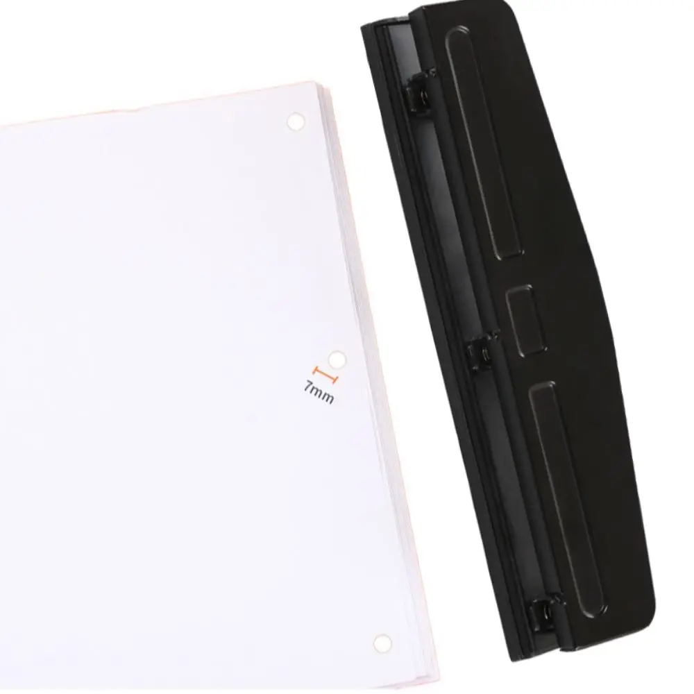 Рабочий высокоточный дырокол с 3 отверстиями, 12-листный дырокол для бумаги, металлический перфоратор, настольный дырокол для классной комнаты