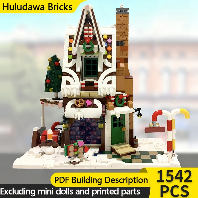 

City Street View Model MOC Building Bricks Gingerbread Corner Bakery Modular Technology Children Holiday Gifts Assemble Toy Suit