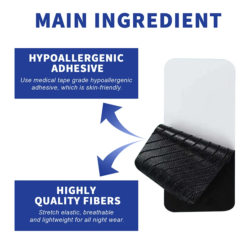 

Портативная ортезная лента для ночного сна, улучшающая качество сна, пластырь для остановки дыхания, коррекция дыхания в носу