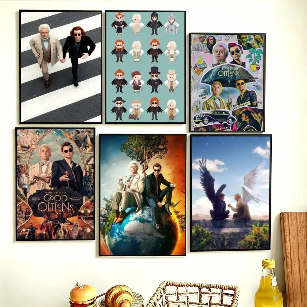 

good O-omens new Group Poster Perfect Space Sticker Self Adhesive for Office Home Theater Wall Art Decor Fancy Gift