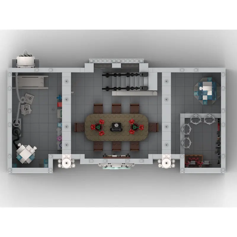 MOC Bausteine Street View Serie Zweiter Boden für Die Eisberg Lounge DIY Modell Montieren Ziegel Puzzle Spielzeug Weihnachten Geschenke