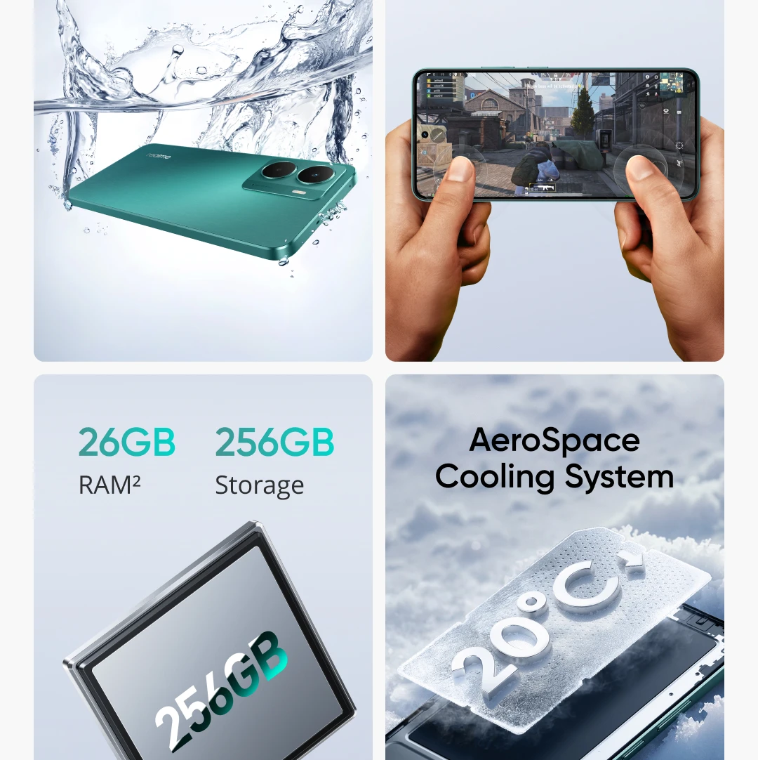 Global Version realme P3 5G Smartphone NFC Snapdragon® 6 Gen 4 Chipset 5260mAh Battery 45W Charge 6.67" 120Hz AMOLED Display