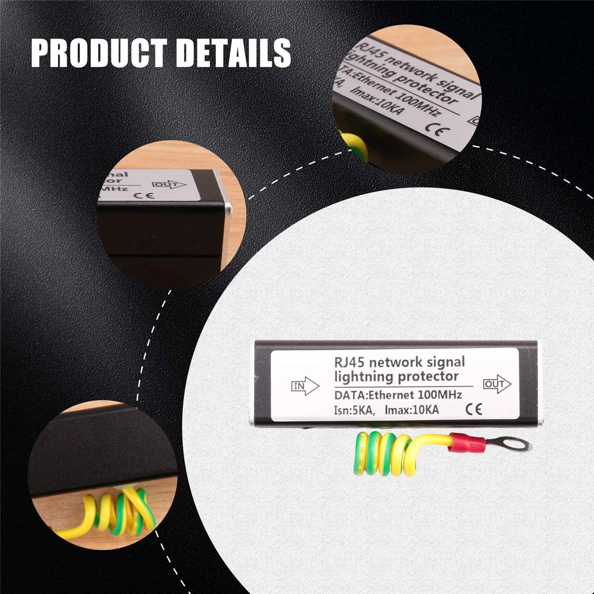 BNGF-RJ45 Plug Ethernet Сетевой сетевой фильтр Thunder Arrester 100 МГц