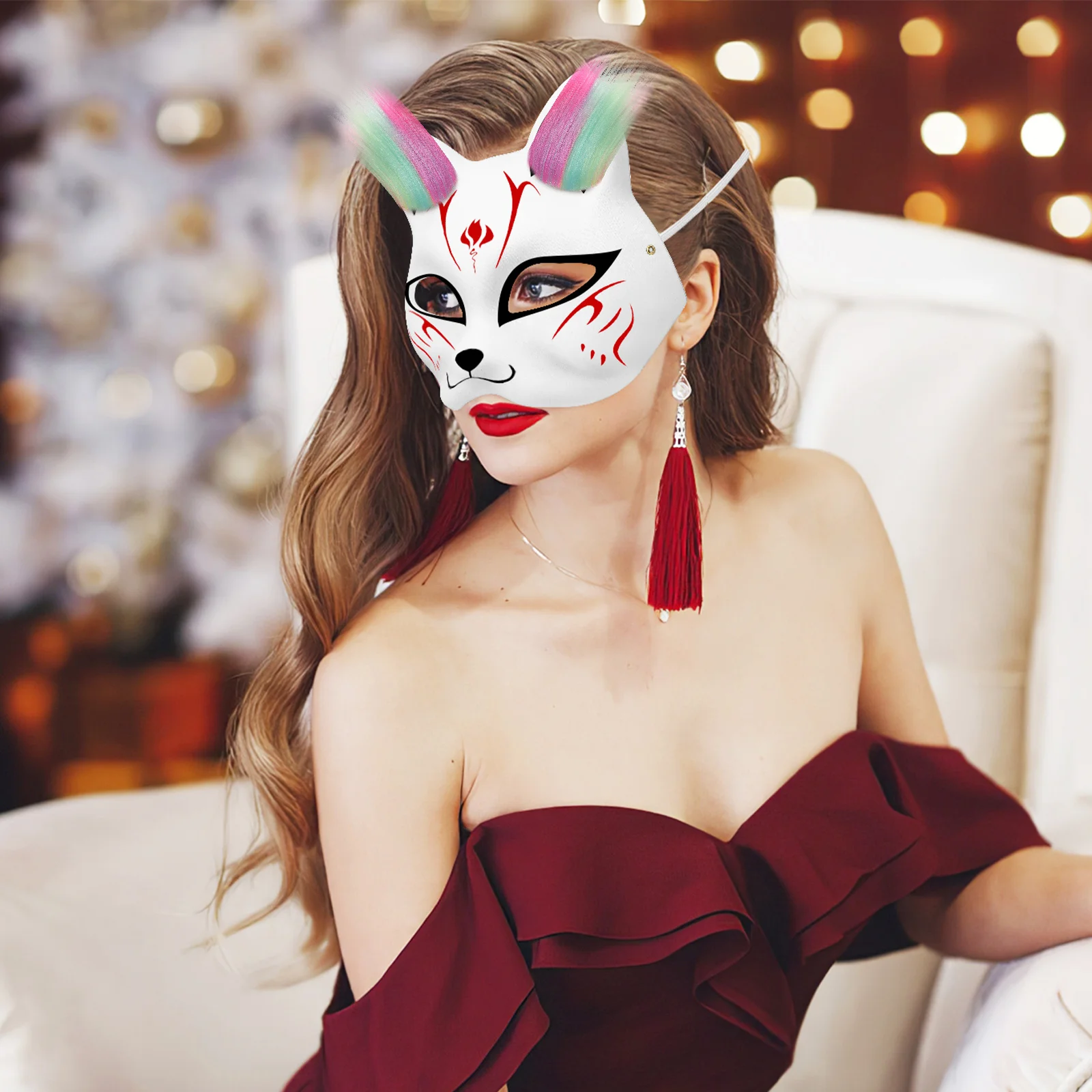 

4pcs Faux Strips Synthetic Shaggy Fabric Craft Trimming For Making Cosplay Accessories Pre Cut Artificial Ribbons Home