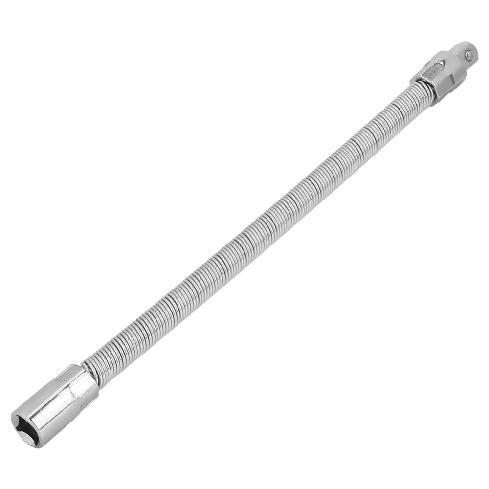 1/2 Inch Drive Flexible Extension Bar Heat-Treated Chrome Vanadium Steel 350mm Length Bit Holder Connecting Link Anti-Rust