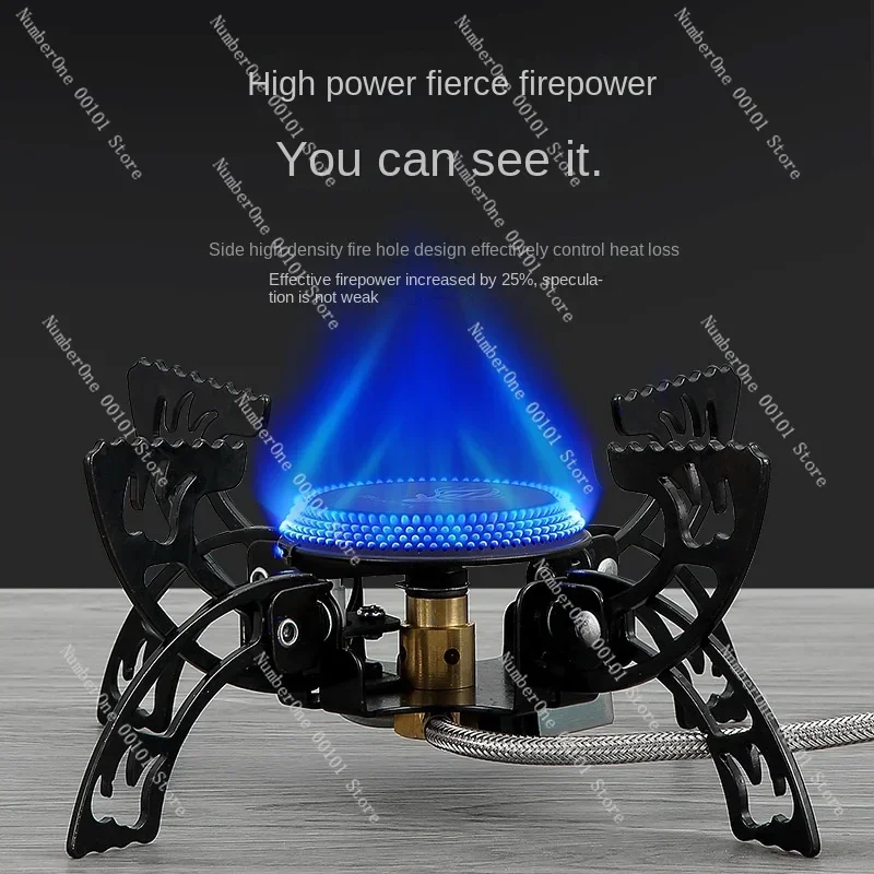 Split type small gas stove camping portable folding mini windproof tea stove cassette fire burner