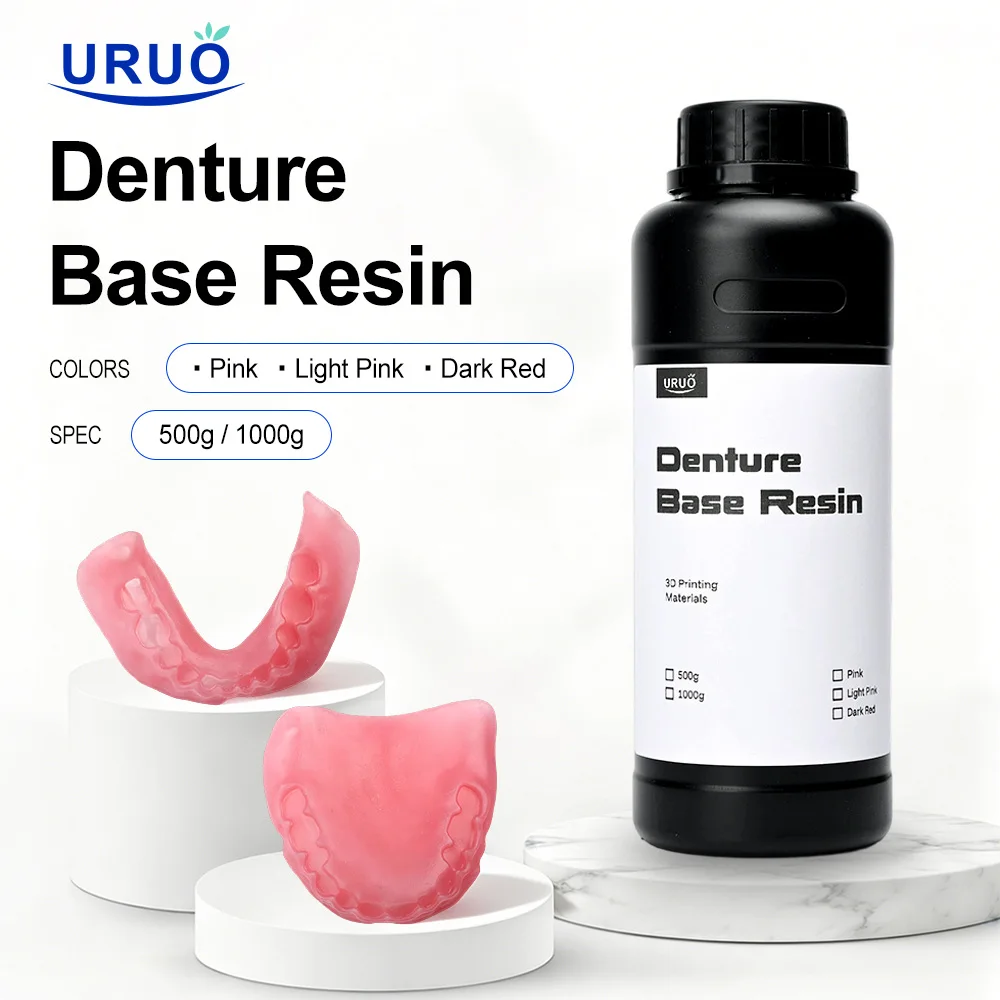 

500g/1000g 3D Printing Resin Liquid Denture Base Resin for 385&405mm Printer CAD CAM