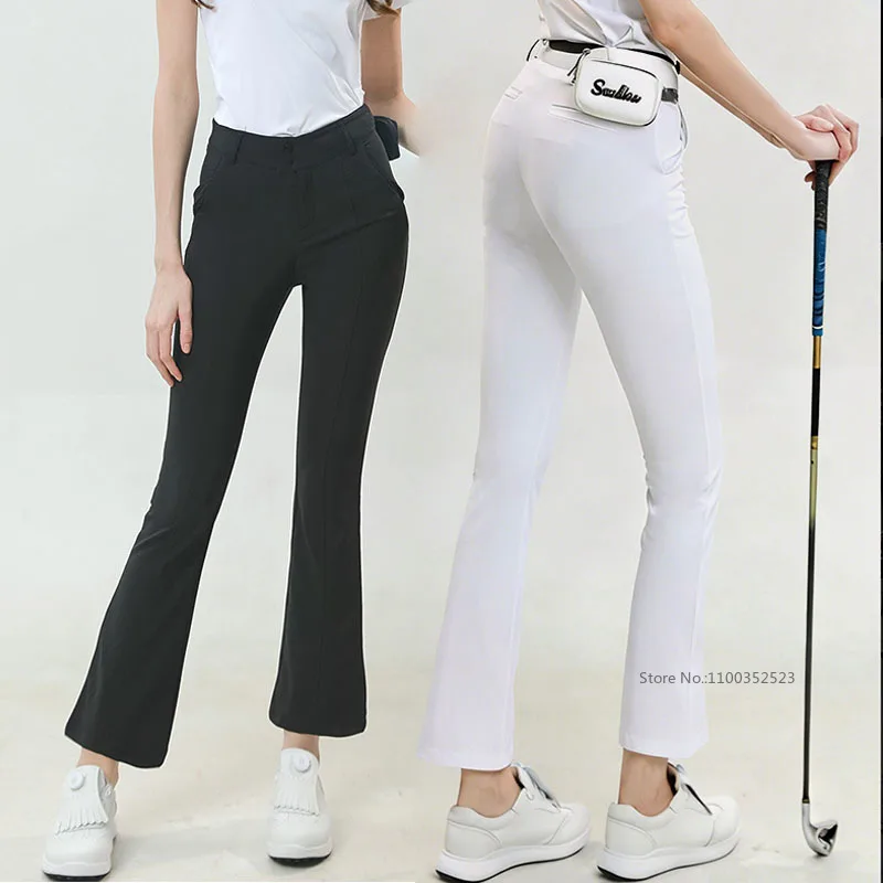 

Новые женские спортивные брюки SG Golf с высокой эластичностью, тонкие дышащие спортивные штаны, женские повседневные спортивные брюки с небольшой сумкой