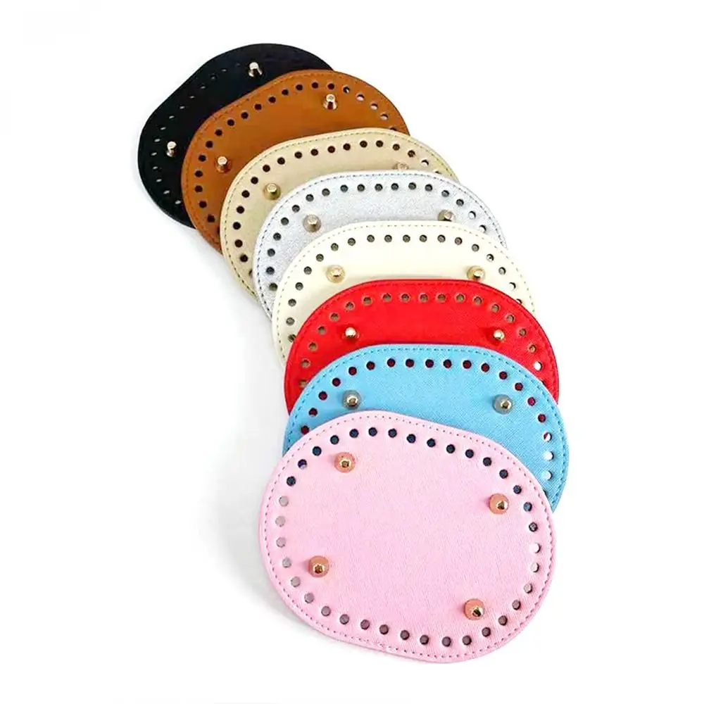 Nieuwe PU lederen Ovale Tas Bodem Met 36 gaten 14.5 cm * 11 cm Tas Accessoires DIY Materiaal Handgemaakte Bodem vrouwen