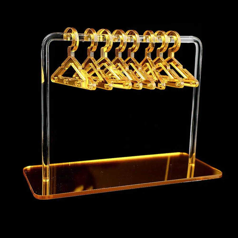 Jóias de acrílico Pendurado Stand com 8 Mini Cabides, Brinco Titular, Ear Studs Display Stand, Único Organizador de Jóias Rack