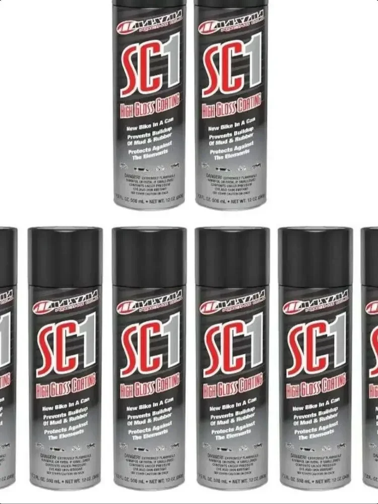 High Gloss Clear Coat Spray Cleaner and Shine 17.2 Fl. Oz (8 Cans) Maxima Racing Oils SC1 For Polishing, Cleans