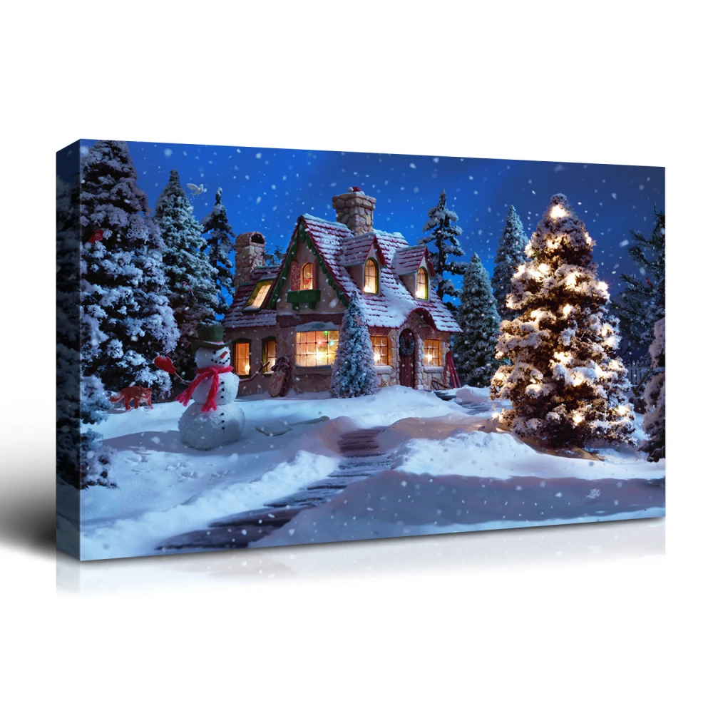 Framed Canvas Wall Art Decor Painting For Chrismas