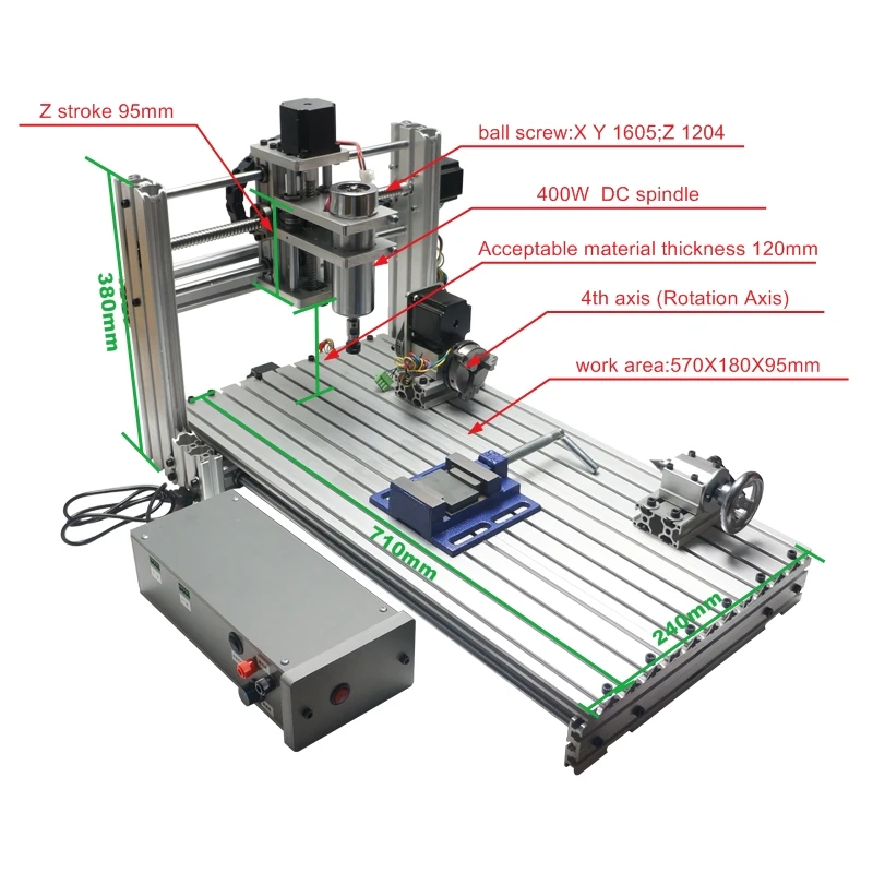 Engraving Machine DIY CNC 6020 Luxury Metal CNC Router /Engraving Drilling and Milling Machine PCB Cutting