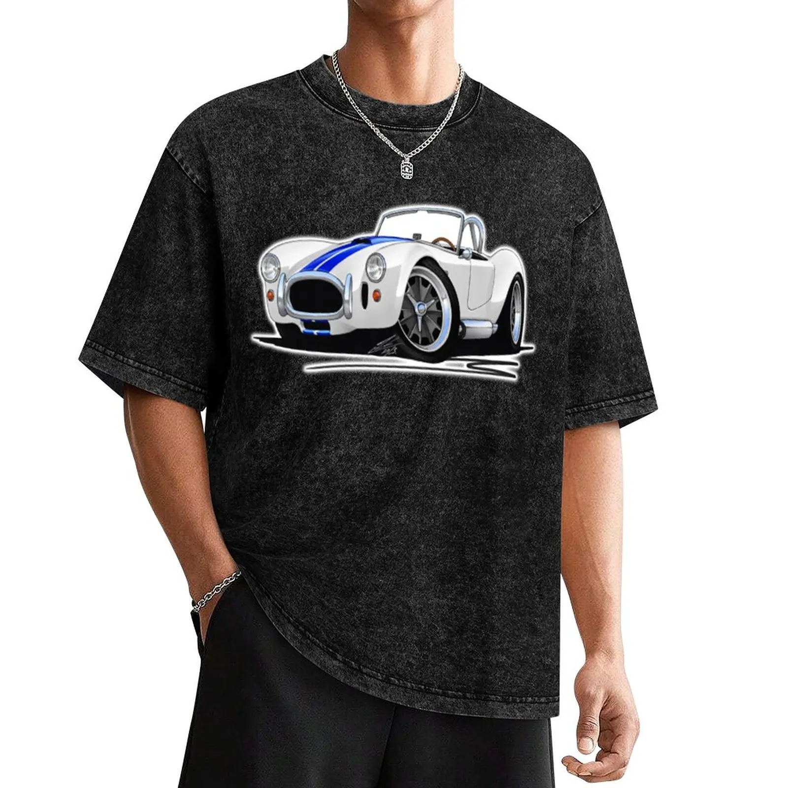 

AC Cobra White (Stripes) T-Shirt cute tops korean fashion tshirts personalised outfits for men