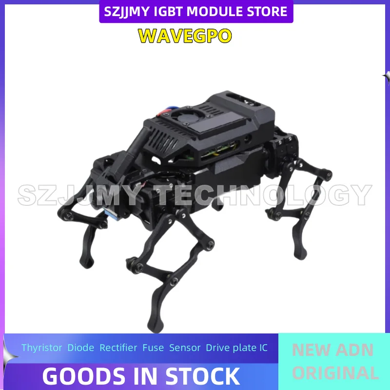 WAVEGO Bionic Robot Dog a quattro zampe Intelligenza artificiale con alto grado di libertà basato su ESP32/Raspberry Pi 4B