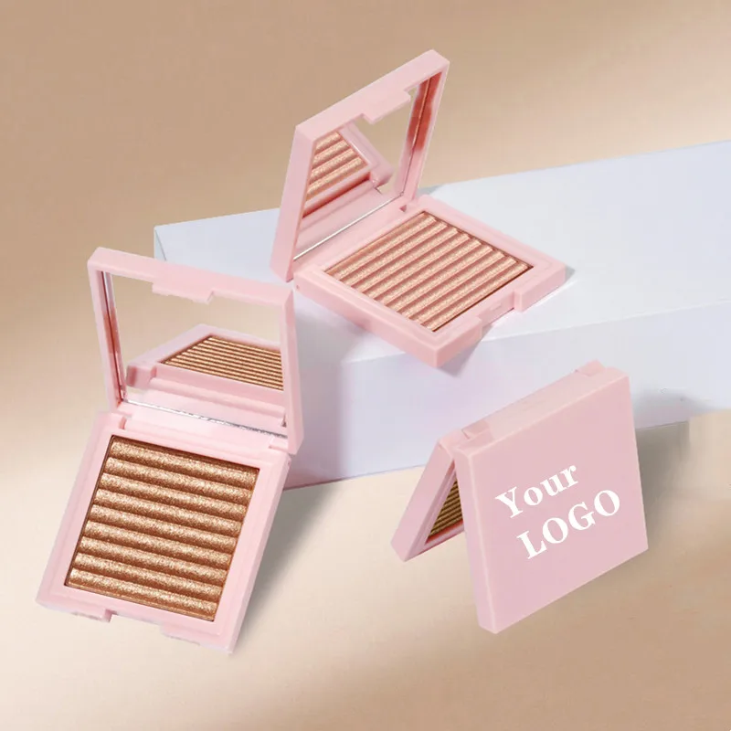 

5pcs Pink Highlighter Customs Logo Eyeshadow Highlighter Powder Waterproof Vegan Cruelty Free Private Label Highlighter Makeup