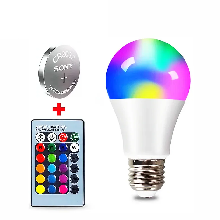E27 Led Rgb Lamp Bu… - image