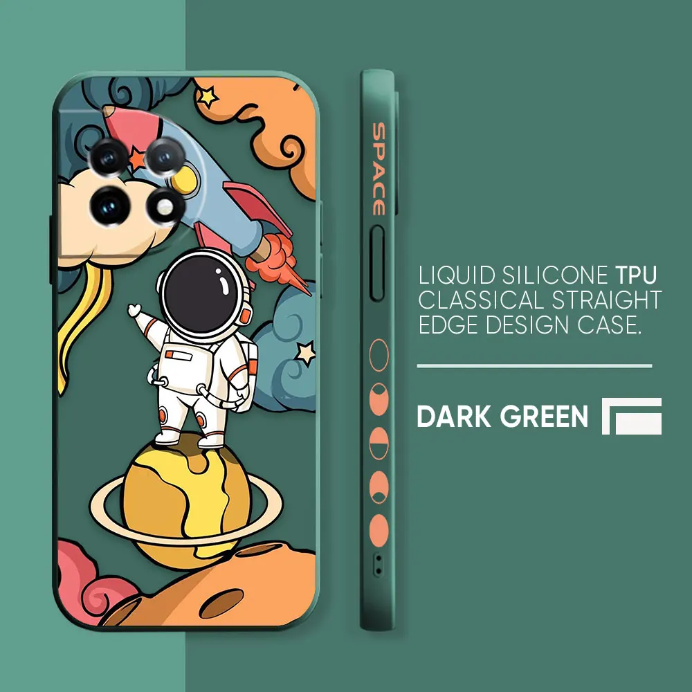 Casing silikon cair sederhana, sarung HP untuk Oneplus 5 6 9 9R 8 8T 7T A3 2 2V NORD 3 2 Lite Pro