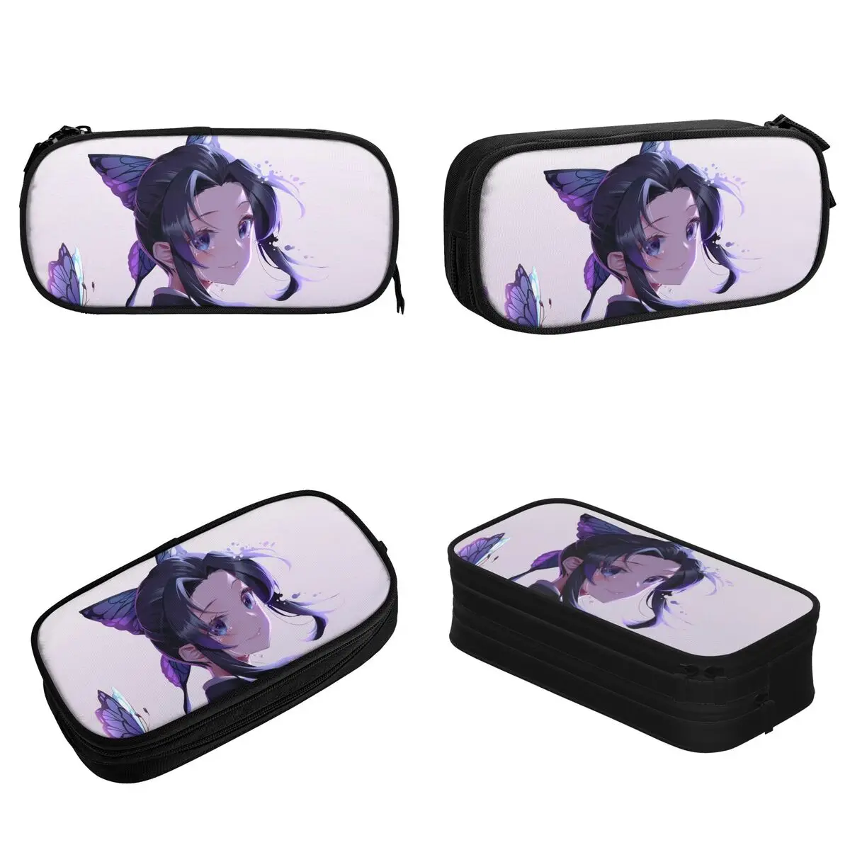 Imagem -02 - Shinobu Kochou Demônio Slayer Lápis Cases Adorável Kimetsu Anime Caneta Titular Bolsa Meninas Meninos Grande Armazenamento Estudantes Escola Presentes