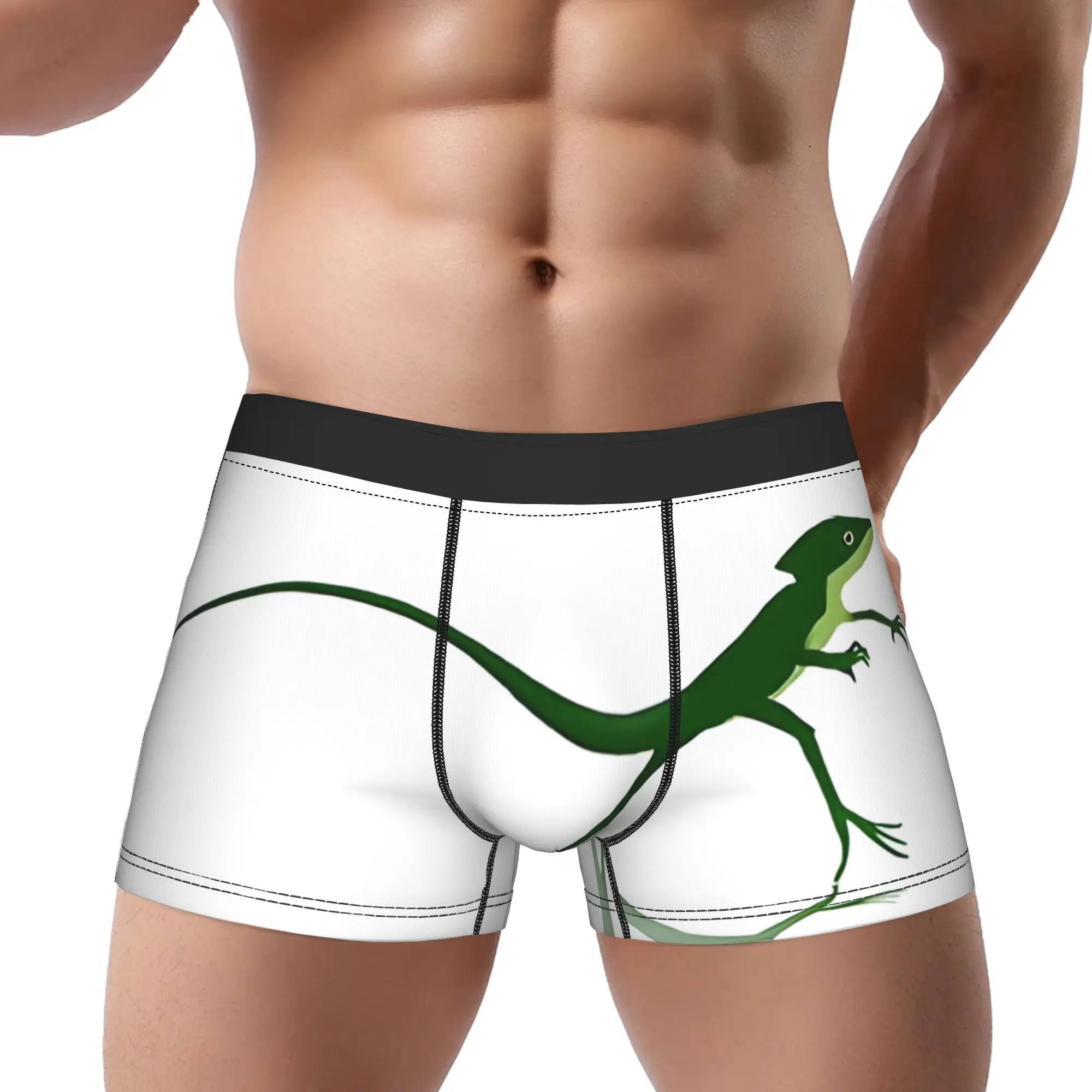 Jesus Lizard Underpants Homme Panties Man Underwear animal Print Shorts Boxer Briefs