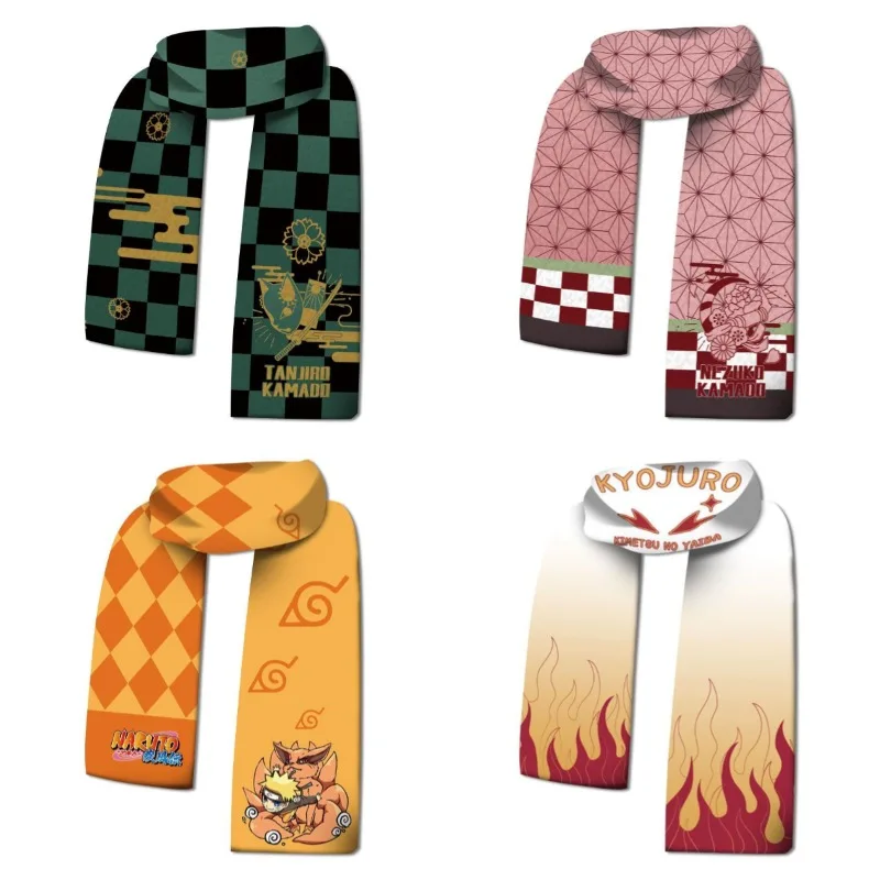 

Naruto Demon Slayer Creative Cute Cartoon Print Men and Women Fashion Versatile Soft Comfortable Skin-friendly Warm Scarf Gift
