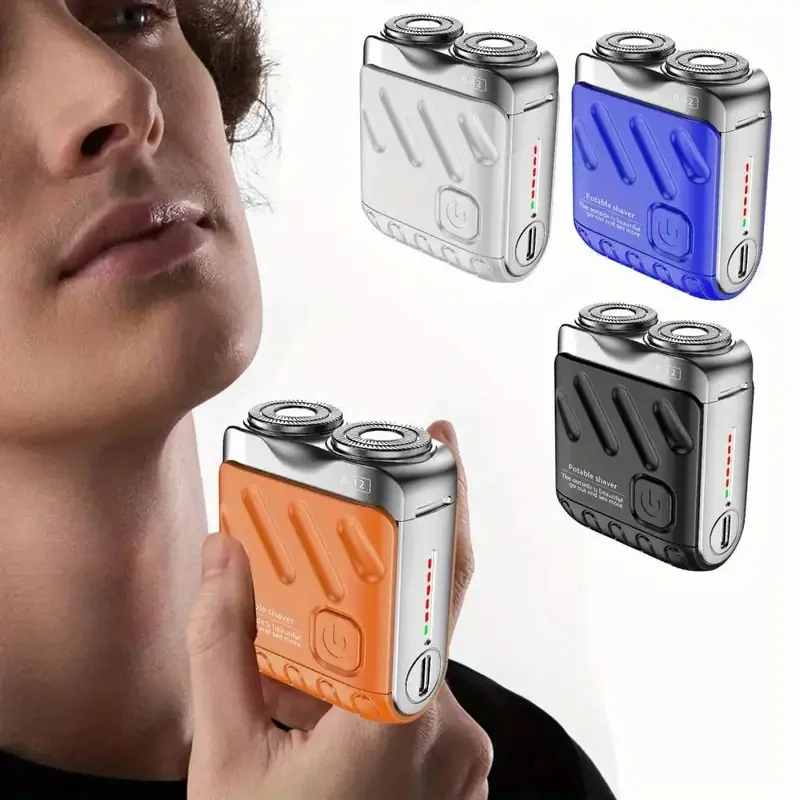 ماكينة حلاقة كهربائية صغيرة محمولة للرجال بشفرة مزدوجة عائمة هدية عيد الميلاد أفضل خيار بأربعة ألوان متاحة لشحن USB