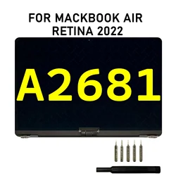 Original New A2681 LCD Screen Display Assembly 2022 Year M2 for MacBook Air Retina 13.6