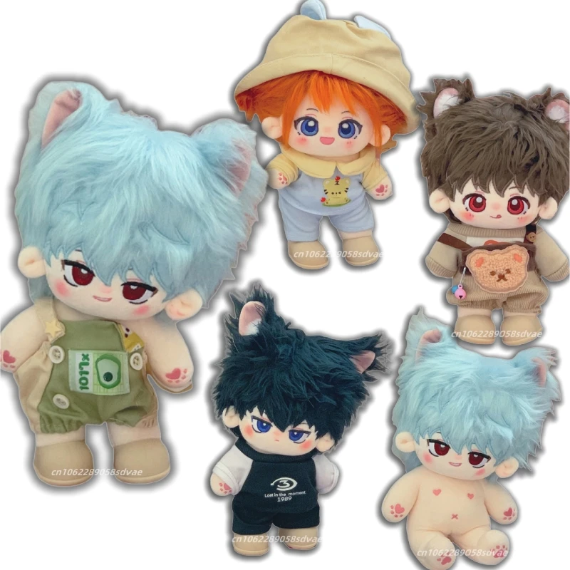

20cm Cotton GINTAMA Doll Sakata Gintoki Okita Sougo Katsura Kotarou Plush Doll Cute Stuffed Anime Figure Toy Dress Up Plushies